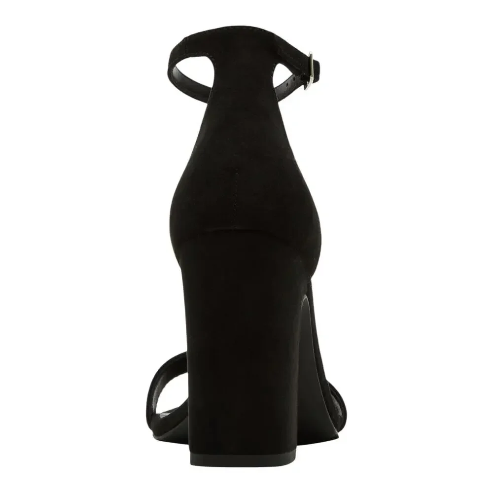Madden Girl Women's Sasha Two Piece Block Heel Dress Sandals Black Size 6